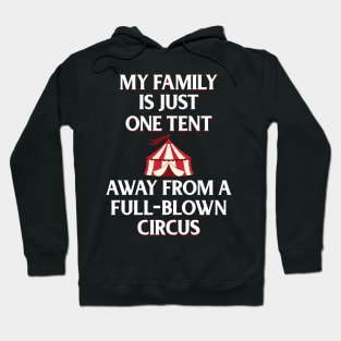 Funny Family Shirts My Family Is One Tent Away From A Full-Blown Circus Hoodie